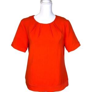 Banana Republic Womens S Top Orange Darted Neck Banded Bottom Women's